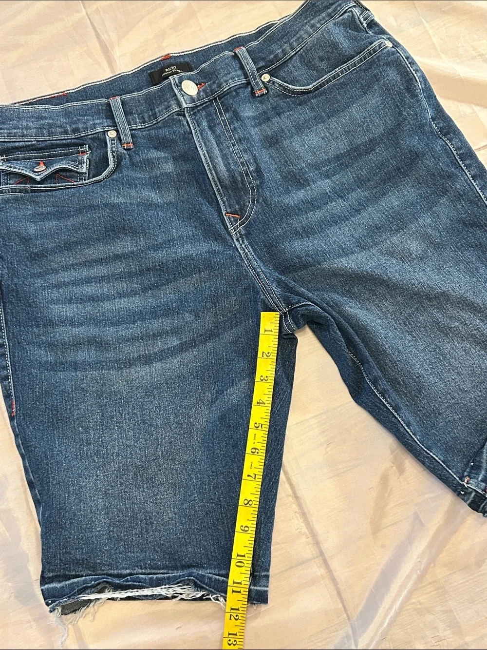 True Religion Dark Blue Denim Cutoff Shorts